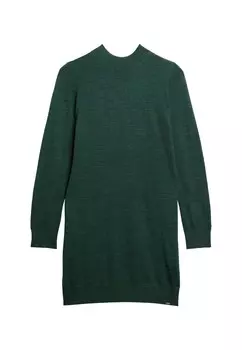 Вязаное платье Superdry Knitted dress, цвет mottled green