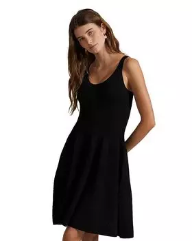 Вязаное платье-свитер без рукавов Ralph Lauren, черный