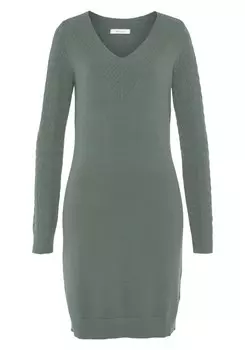 Вязаное платье Tamaris, зеленый