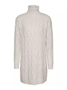 Вязаное платье Tommy Jeans Knitted dress, светло-серый