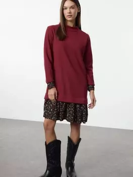 Вязаное платье Trendyol, бордовый