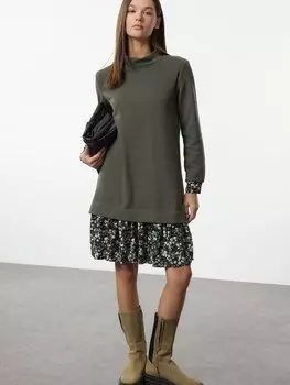 Вязаное платье Trendyol, изумрудный