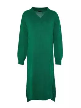 Вязаное платье Trendyol Knitted dress, темно-зеленый