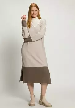 Вязаное платье Ulla Popken, бежевый