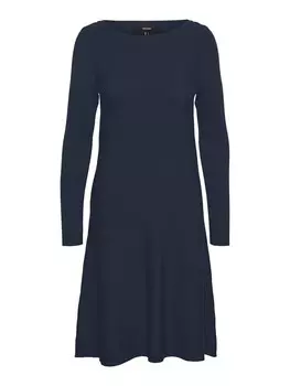Вязаное платье VERO MODA Knitted dress NANCY, синий