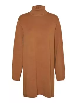 Вязаное платье VERO MODA Knitted dress MATHILDE, цвет ochre