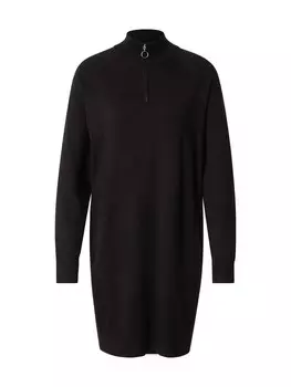 Вязаное платье VERO MODA Knitted dress VMHAPPINESS, черный