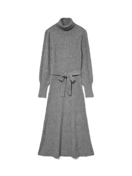 Вязаное платье VERO MODA Knitted dress AURELIA, серый
