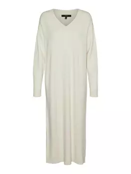 Вязаное платье VERO MODA Knitted dress VMGold, бежевый