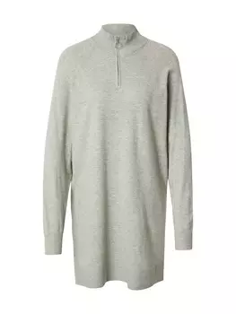 Вязаное платье VERO MODA Knitted dress VMHAPPINESS, светло-серый