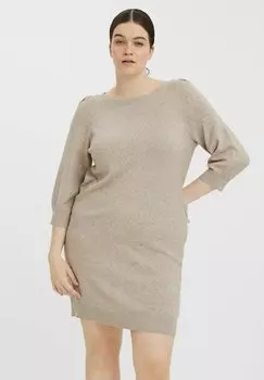 Вязаное платье Vero Moda, светло-коричневый
