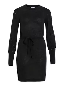 Вязаное платье VILA Knitted dress VIAva, черный