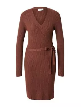 Вязаное платье Vila RIL, коричневый