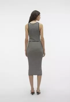 Вязаное платье VMBLOOM O NECK DRESS Vero Moda, черный