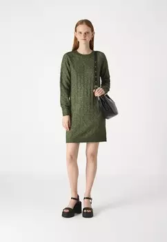 Вязаное платье VMYEN O-NECK DRESS Vero Moda, зеленый