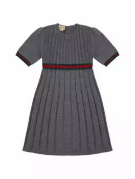 Вязаное платье Web Gucci, серый