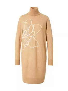 Вязаное платье YAS Knitted dress YASJUVA, карамельный