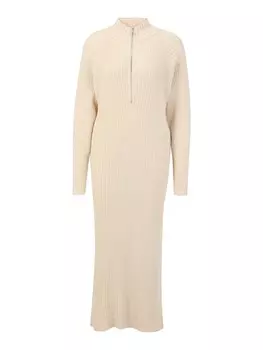 Вязаное платье YAS Tall MAVI, бежевый