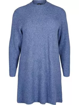 Вязаное платье Zizzi Cacomfy, королевский синий