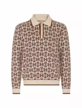 Вязаное поло с монограммой Gucci, мультиколор