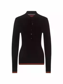 Вязаное поло Web Gucci, черный