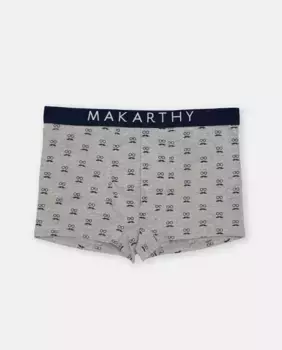 Вязаные боксерские шорты с фантазийным принтом Makarthy, серый