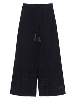 Вязаные брюки крючком TWINSET, синий