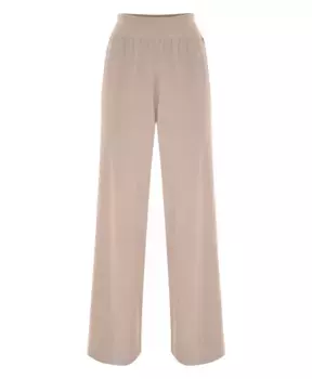 Вязаные брюки палаццо женские. Kocca, бежевый