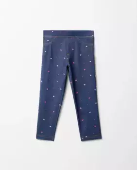 Вязаные джинсовые леггинсы Sfera, синий