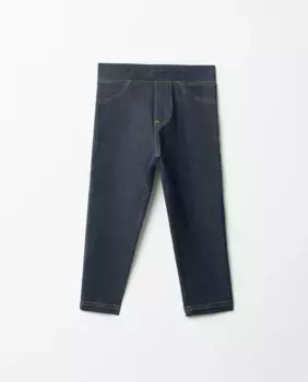 Вязаные джинсовые леггинсы Sfera, темно-синий