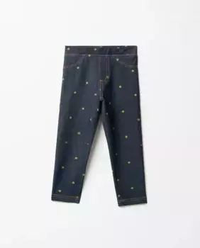 Вязаные джинсовые леггинсы Sfera, темно-синий