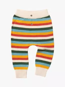Вязаные джоггеры в полоску Little Green Radicals, цвет радуги