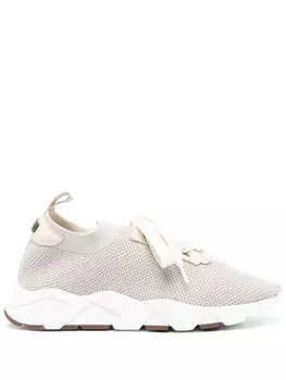 Вязаные кеды Peserico с люрексом, нейтральный