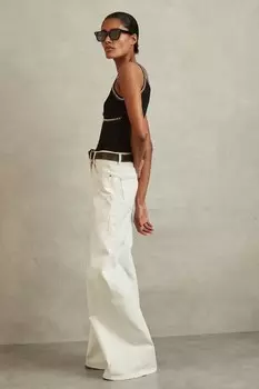 Вязаные кики с отделкой крючком Reiss, черный