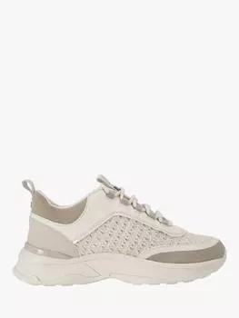 Вязаные кроссовки из звеньев KG Kurt Geiger, цвет Natural Cream