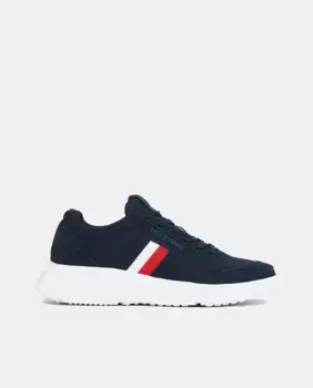 Вязаные кроссовки Tommy Hilfiger с боковым флагом, темно-синий