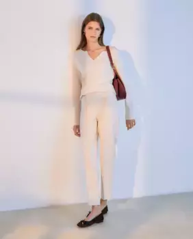 Вязаные леггинсы Woman El Corte Ingls, цвет Rice paper