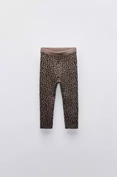 Вязаные леггинсы ZARA, кэмел