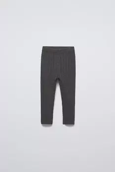 Вязаные леггинсы ZARA, темно-серый