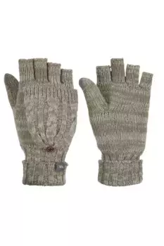 Вязаные лыжные перчатки без пальцев Mittzu Trespass, коричневый