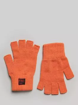 Вязаные перчатки без пальцев для спецодежды Superdry, яффо оранжевый