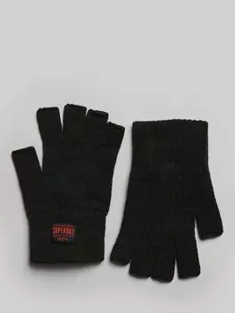 Вязаные перчатки без пальцев для спецодежды Superdry, излишки оливкового товара