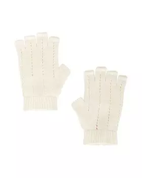 Вязаные перчатки без пальцев Valentino Garavani, цвет Betulla