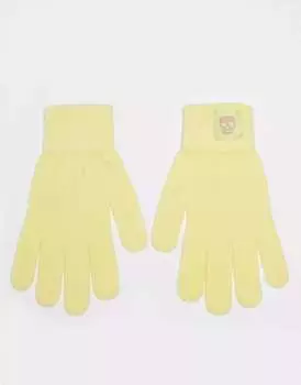 Вязаные перчатки Bolongaro Trevor масляно-желтого цвета