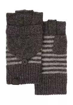 Вязаные перчатки с капюшоном ЛЕОНИ, смесовая шерсть, женские Otto Kessler, серый