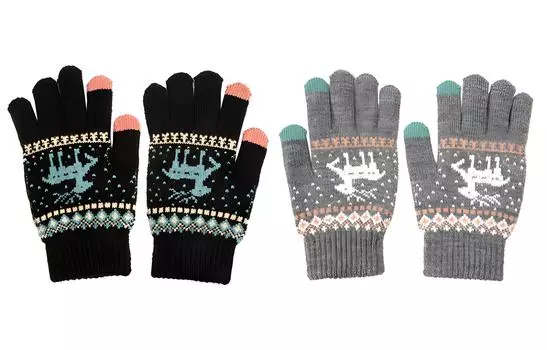 Вязаные перчатки унисекс BAIJUAN, черный