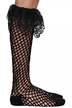 Вязаные сетчатые носки Chopova Lowena, черный