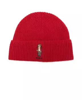 Вязаные шапки медведя Polo Ralph Lauren, красный