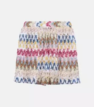 Вязаные шорты из ламе Missoni, Multi White Base