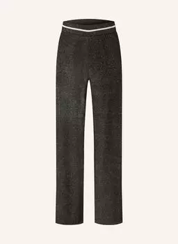 Вязаные штаны с блестящей пряжей Liu Jo, черный